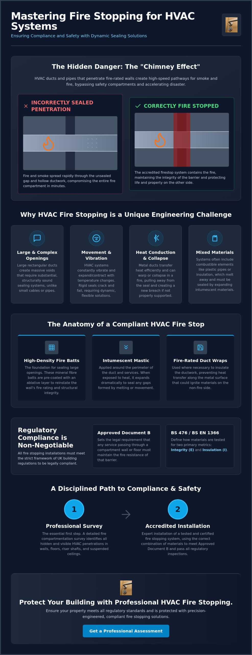 Fire Stopping for HVAC Penetrations: A Comprehensive Compliance Guide