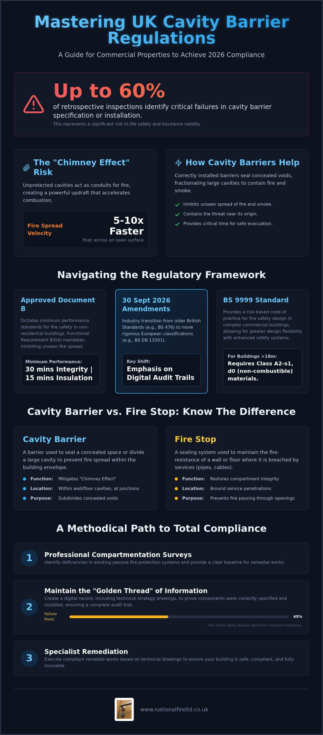 Cavity Barrier Regulations UK: The 2026 Guide to Passive Fire Compliance