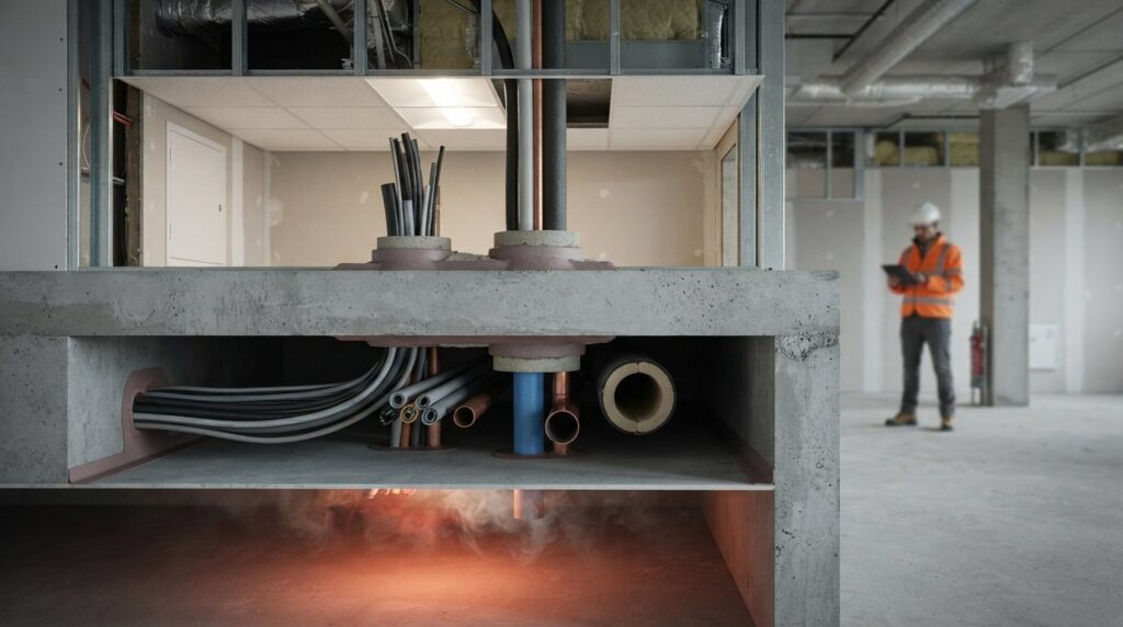 Fire Stopping Floor and Ceiling Penetrations: A Guide to Compliance